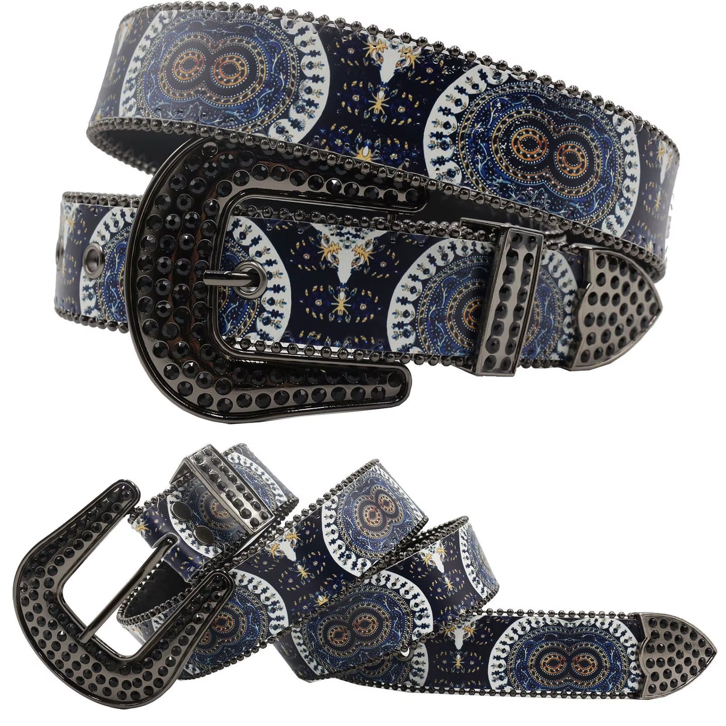 Hip Hop Diamond Wide Colour Belt Fashion Rhinestone Vintage Buckle Belt Y2K BB Bek Belt