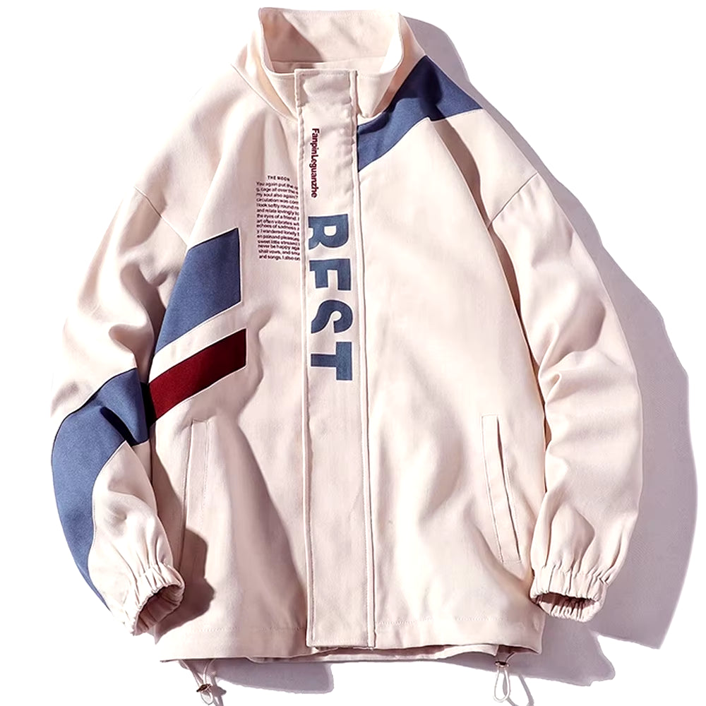 Printed Jacket Men Y2K Windbreaker Harajuku Japanese Bomber Jacket Streetwear Loose College Fashion Jackets Korean Thin Coat New