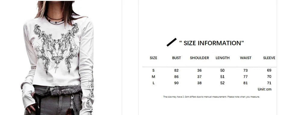 Emo Grunge Long-sleeved blouse