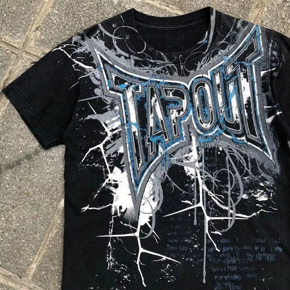 Short Sleeves Y2K New T Shirt Harajuku Hip Hop Tops Men Women Graphic Printed Oversized T Shirt Cotton Black Short Tops