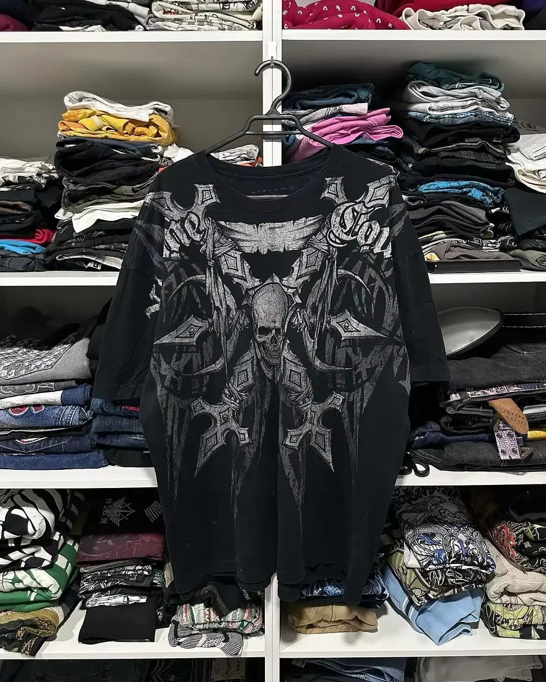 Y2K Long Sleeved T Shirt Autumn New Retro Hip Hop round Neck Oversized T Shirt Men Women Casual Gothic Clothing Tops Streetwear