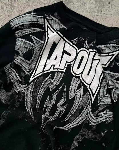 Y2K Long Sleeved T Shirt Autumn New Retro Hip Hop round Neck Oversized T Shirt Men Women Casual Gothic Clothing Tops Streetwear